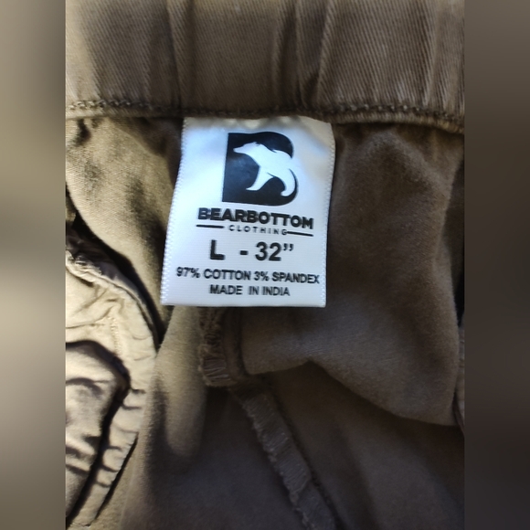 Men's Bearbottom Casual Pants - Brown - Elastic Waist - Size 32 / 32 - EUC - Picture 4 of 4